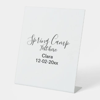 Signe De Table Spring holiday camping custom add name date