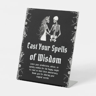 Signe De Table Squelette d'Halloween Cast vos sorts de sagesse si