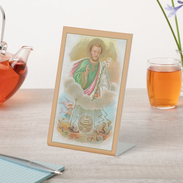 Signe De Table St. Joseph d'une carte de pèlerinage (B 01) (In SItu)