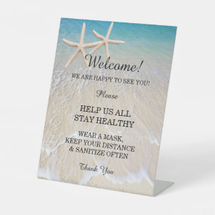 Signe De Table Starfish Beach Wedding Safety