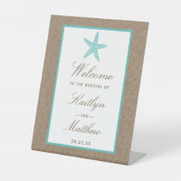 Starfish Turquoise Burlap Beach Wedding Collection