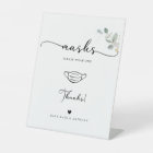 Station de désinfection calligraphie mariage verdu