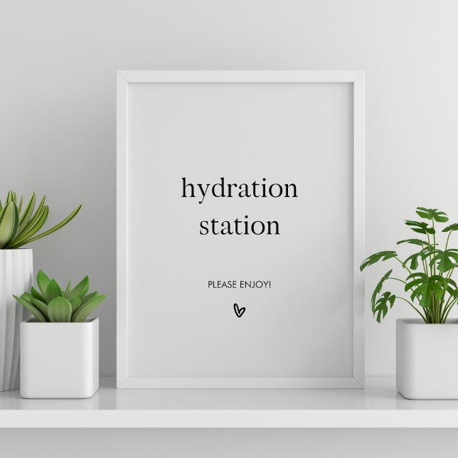 Signe De Table Station d'hydratation minimaliste des infirmières  (Créateur téléchargé)