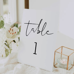 Signe De Table STELLA Minimaliste Numéro de table 4x6 Plastique
