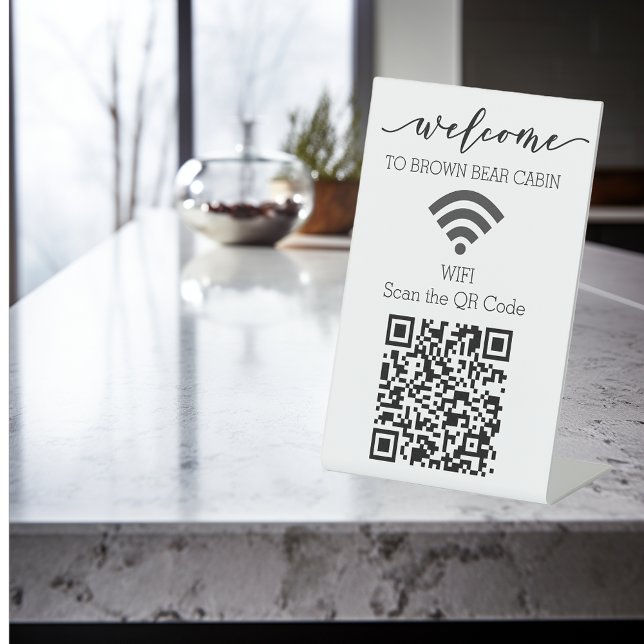 Signe De Table STR WIFI scan QR Code Location de courte durée (Créateur téléchargé)