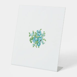 Signe De Table Style Décoratif, Crème Menthe, Bleu Fontaine, Turq