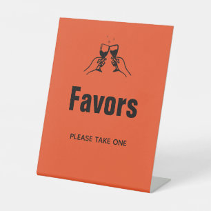 Signe De Table Style rétro Dessin à main Faveurs de mariage