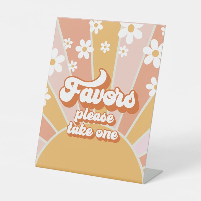 Signe De Table Super Baby Retro Sunshine Baby shower Faveurs (Recto)
