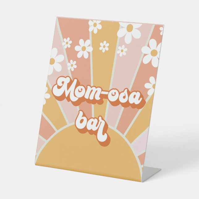Signe De Table Super Baby Retro Sunshine Baby shower Maman-Osa Ba (Recto)