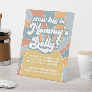 Signe De Table Super Retro Quelle est la taille de maman's Belly 