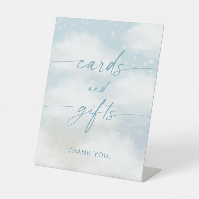 Signe De Table Sur Cloud 9 Cartes Et Cadeaux Bleu Vibrant (Recto)