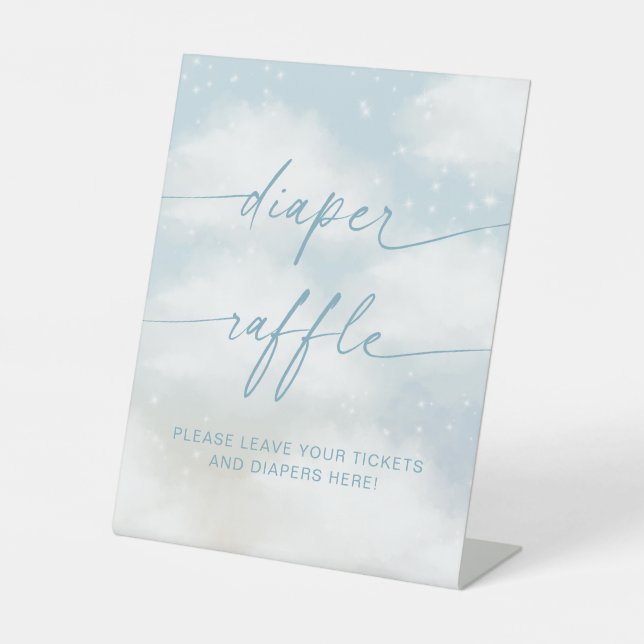 Signe De Table Sur Cloud 9 Déchets Raffle Vibrant Bleu (Recto)
