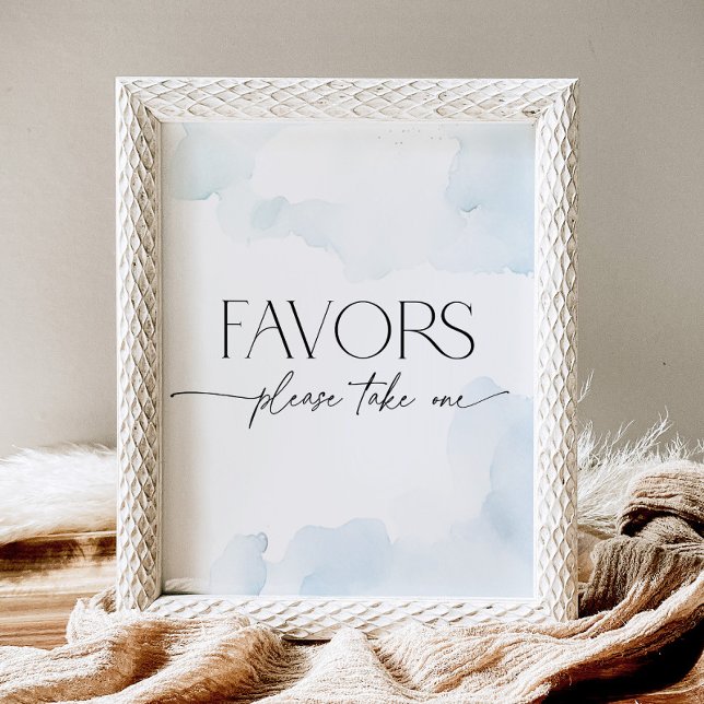 Signe De Table Sur Cloud Neuf Fêtes des mariées Dusty Blue Faveur (Créateur téléchargé)