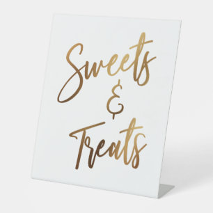 Signe De Table Sweets & Traitements Simple écriture manuscrite or