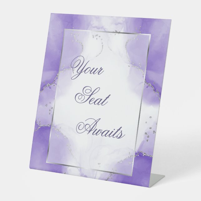 Signe De Table Symbole Améthyst Purple Siège Personnalisé (Recto)