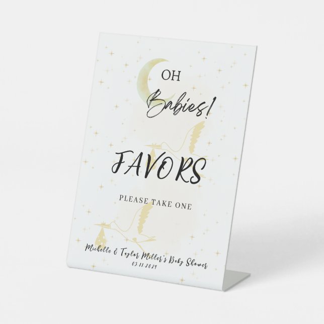 Signe De Table SYMBOLE Baby shower POISSON (Recto)