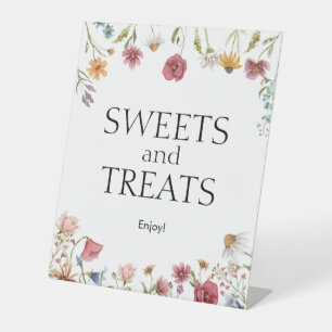 Signe De Table SYMBOLE Baby shower Sucres et friandises Floral