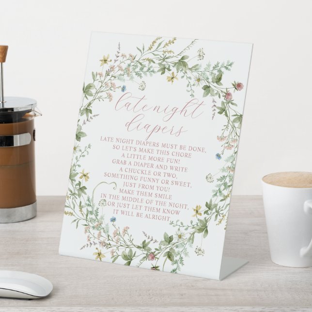 Signe De Table Symbole Boho Rustic Fleurs sauvages Late Night Dia (In SItu)