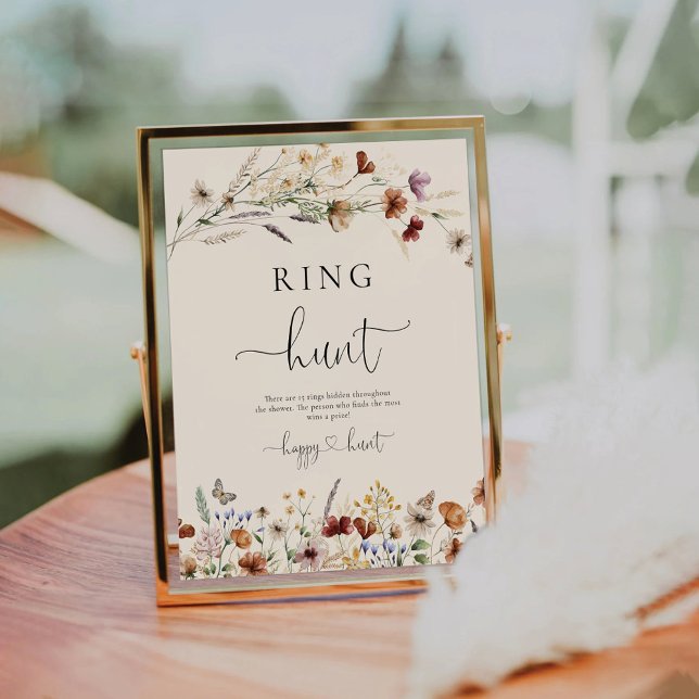 Signe De Table Symbole Boho Tiny Fleur sauvage Ring Chasse (Créateur téléchargé)