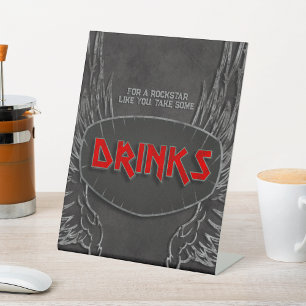Signe De Table Symbole boisson Born to Rock