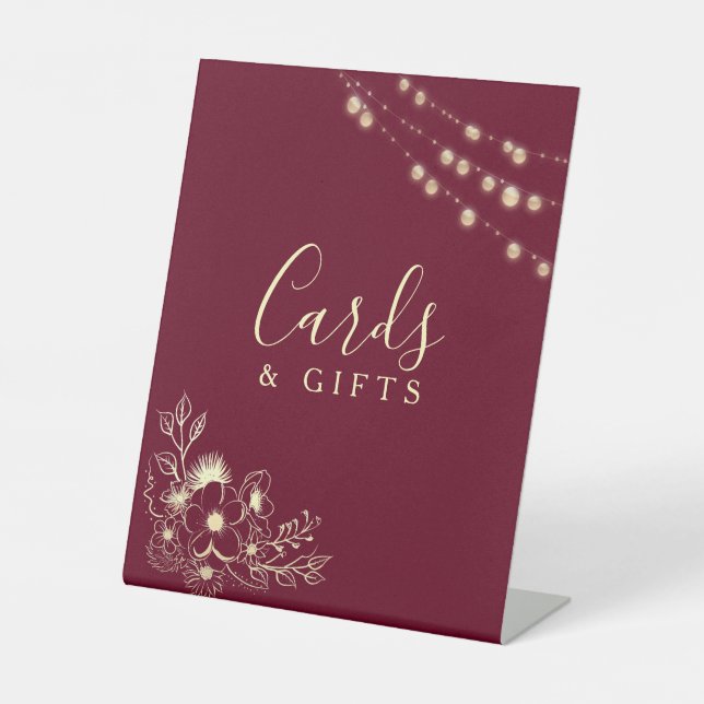 Signe De Table Symbole Cadeaux - Cartes de Mariage Bourgogne (Recto)
