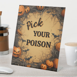 Signe De Table SYMBOLE CENTRAL vintage Jack-o'-lantern Halloween