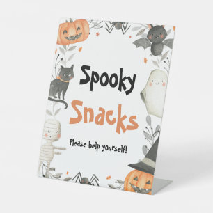 Signe De Table SYMBOLE Citrouille Halloween Ghost Éffrayant Snack