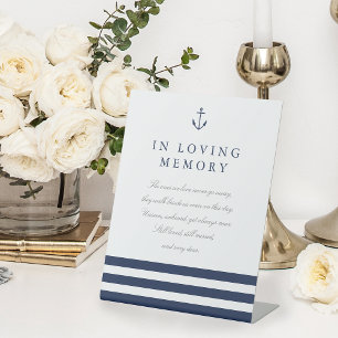 Signe De Table Symbole commémoratif du Mariage d'Ancres nautiques