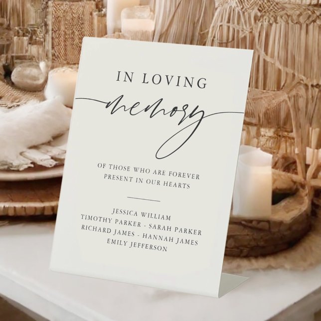 Signe De Table Symbole commémoratif Rustique en mémoire d'amour (Créateur téléchargé)