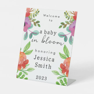 Signe De Table Symbole de bienvenue "Baby in Bloom"