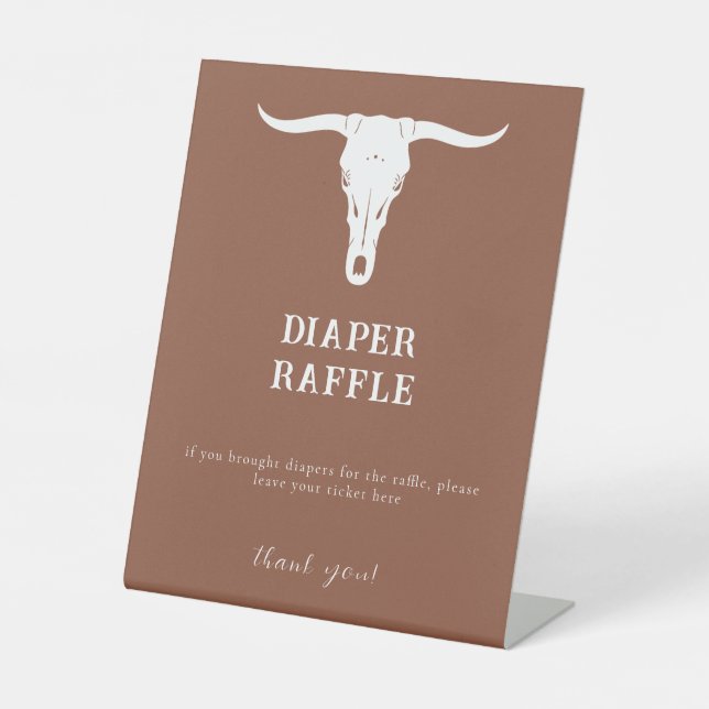 Signe De Table SYMBOLE DE DISQUETTE DE Baby shower DE Cowboy DE L (Recto)