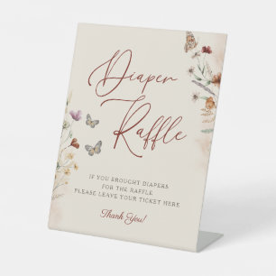 Signe De Table Symbole de jauge de Baby shower Fleur sauvage Boho