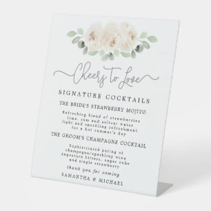 Signe De Table Symbole de la barre Mariage des cocktails de Rose
