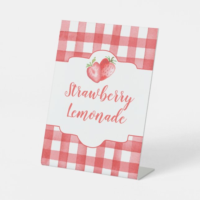 Signe De Table Symbole de la fête des fraises | Symbole d'anniver (Recto)