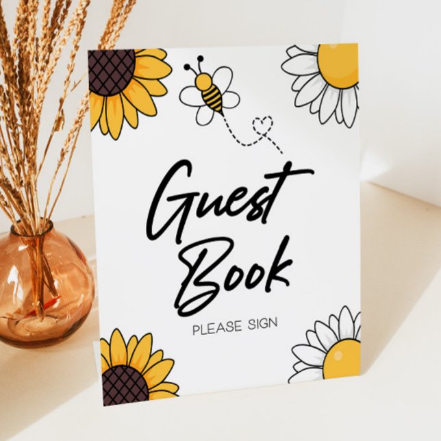 Signe De Table Symbole de la fête du livre d'invité Bumble Honey  (Créateur téléchargé)