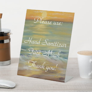 Signe De Table Symbole de la plage de Sunset