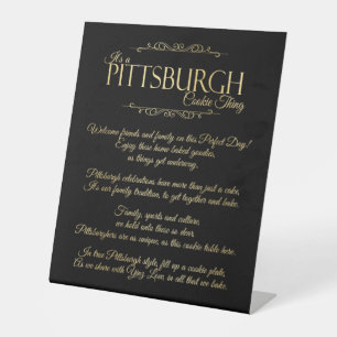 Signe De Table Symbole de la table de poème de Pittsburgh Cookie 