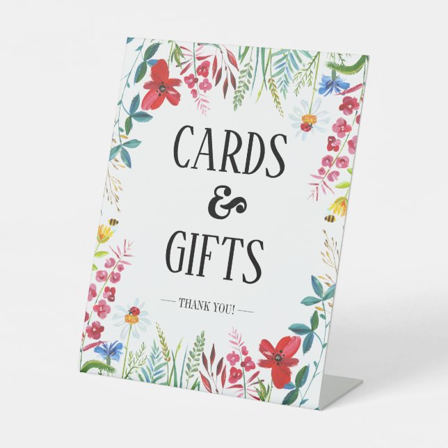 Signe De Table Symbole de mariage Fleur sauvage d'été (Recto)