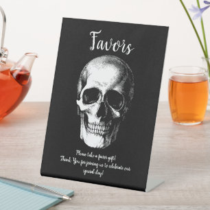 Signe De Table Symbole de mariage gothique crâne