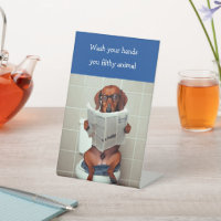 Symbole de salle de bain Dachshund