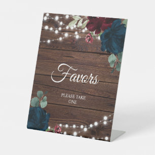 Signe De Table Symbole des Fleurs Bleues de la Bourgogne et de la