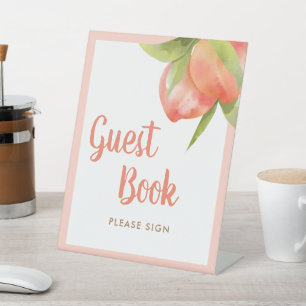Signe De Table Symbole du livre d'or du Baby shower de petite fil