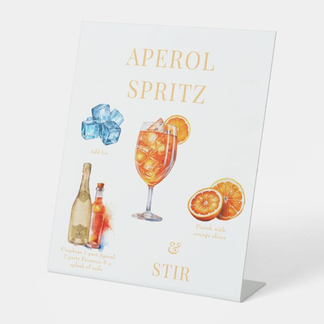 Signe De Table Symbole du socle Aperol Spritz (Recto)