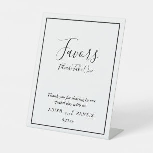 Signe De Table Symbole élégant des faveurs de mariage moderne