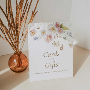 Signe De Table Symbole fleur sauvage Boho Baby shower Cartes et c