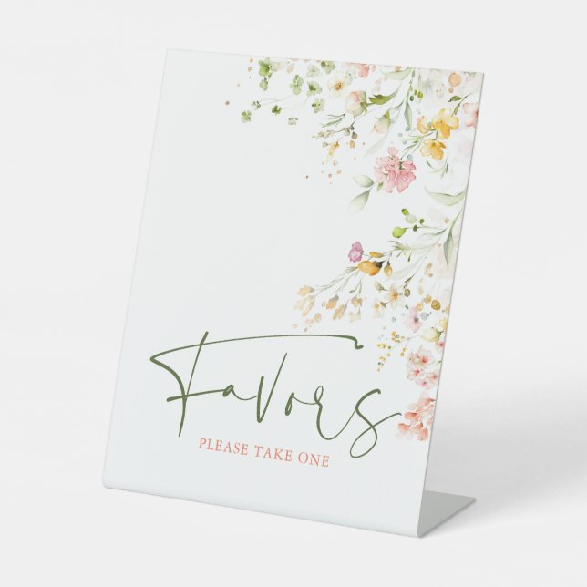 Signe De Table Symbole fleur sauvage des Faveurs de prairie d'été (Recto)