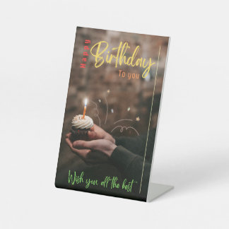 SIGNE DE TABLE SYMBOLE JOYEUX DU POUSSIÈRE D'ANNIVERSAIRE