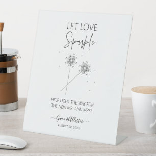 Signe De Table Symbole Love Sparkle Mariage Juste Marié Décor