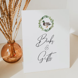 Signe De Table Symbole Mallard Duck Baby shower Books and Gids