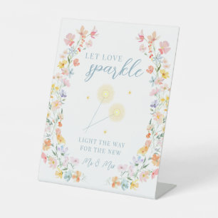 Signe De Table SYMBOLE Mariage Pastel Floral Let Love Sparkle